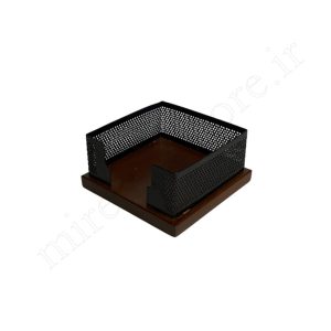 جایادداشتی فلزی توری پایه چوبی STATIONERY04
