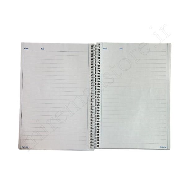 دفتر 100 برگ تک خط مجلد فنری پیتیکو PITICO-344 - Image 7