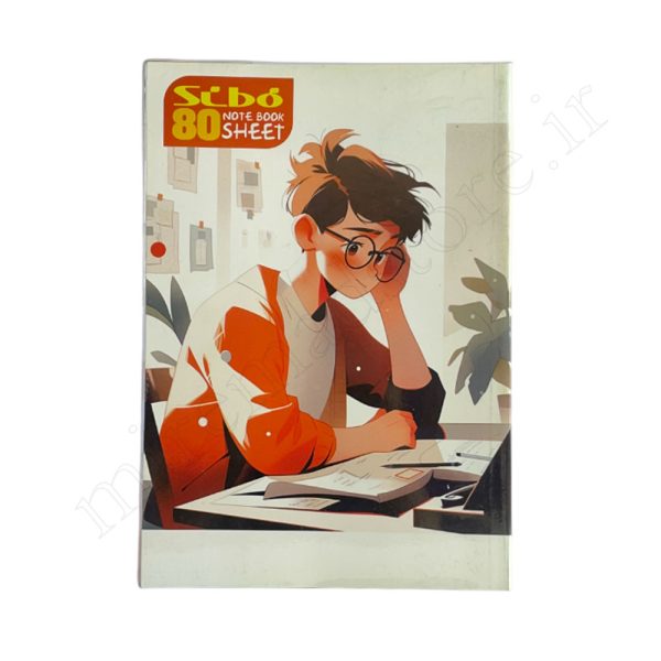 دفتر80 برگ تک خط ته چسب مجلدسیبو SIBO P51 - Image 3