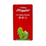 مداد رنگی 12 رنگ جعبه فلز الیگیتور Alligator