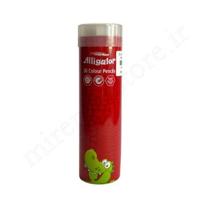 مداد رنگی 36 رنگ جعبه فلزی استوانه ای الیگیتور Alligator